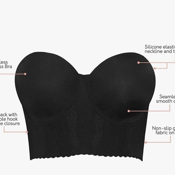 PARFAIT ELISSA BUSTIER BLACK SIZE 32FF - Picture 4 of 6